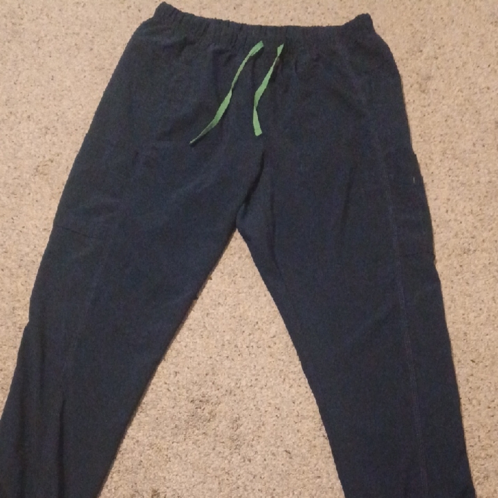 Carhartt Dark Blue Joggers with Green Accents
